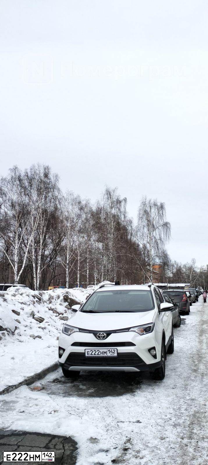 Фото автомобиля TOYOTA RAV4, 2016 — госномер К291ТА124. Цвет: Белый