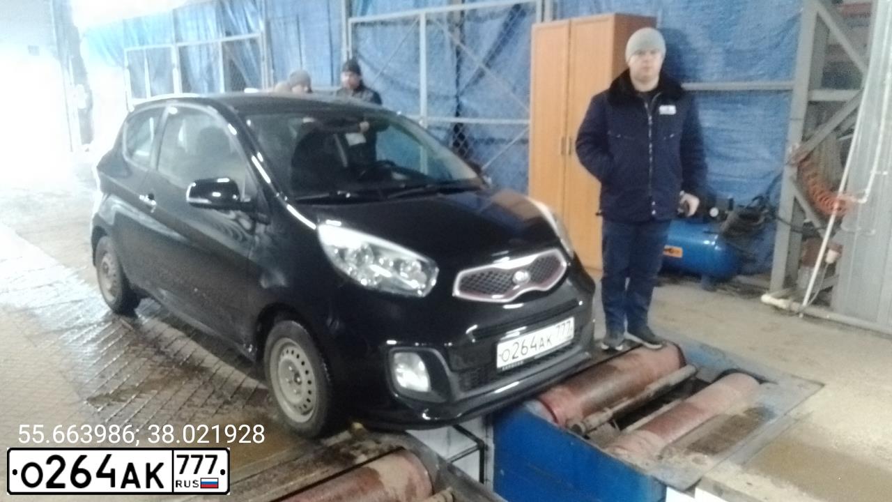 Фото автомобиля KIA PICANTO / MORNING, 2013 — госномер К430ОМ790. Цвет: ЧЕРНЫЙ
