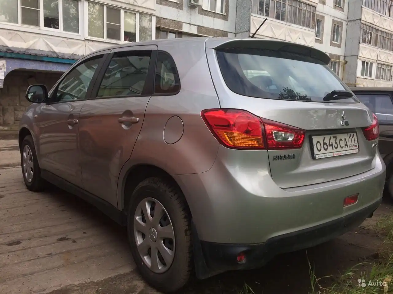 Фото автомобиля MITSUBISHI ASX, 2012 — госномер О643СА11. Цвет: СЕРЕБРИСТЫЙ