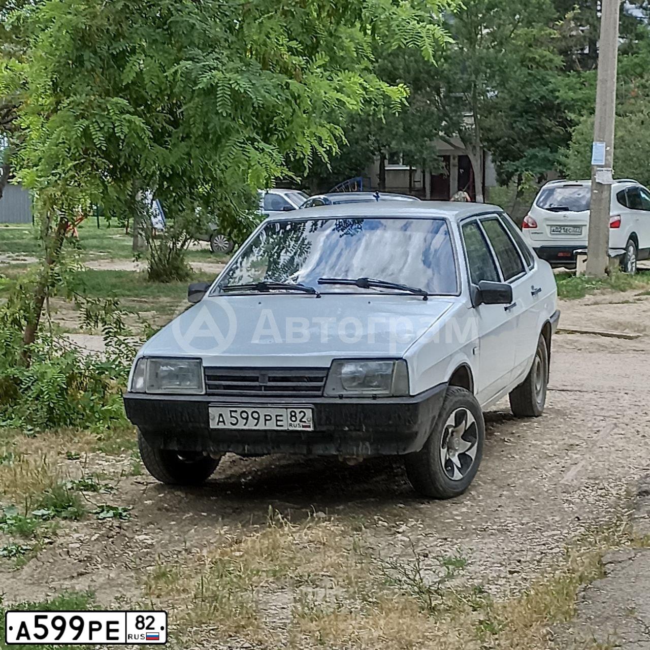Фото автомобиля ВАЗ 21099, 1991 — госномер А599РЕ82. Цвет: Белый