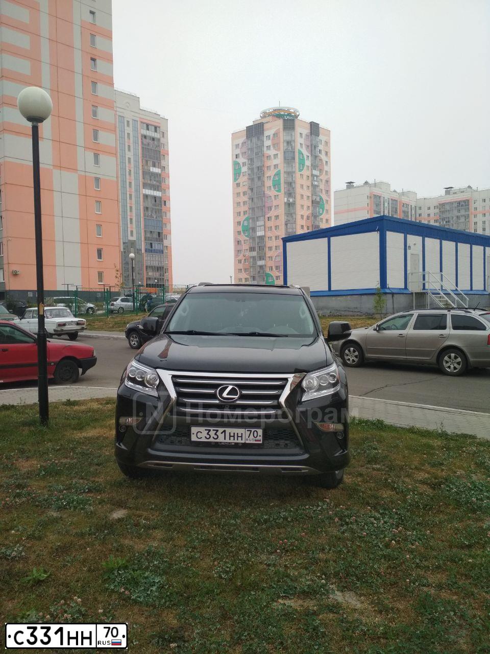 Фото автомобиля LEXUS GX, 2016 — госномер С002НТ70. Цвет: ЧЕРНЫЙ