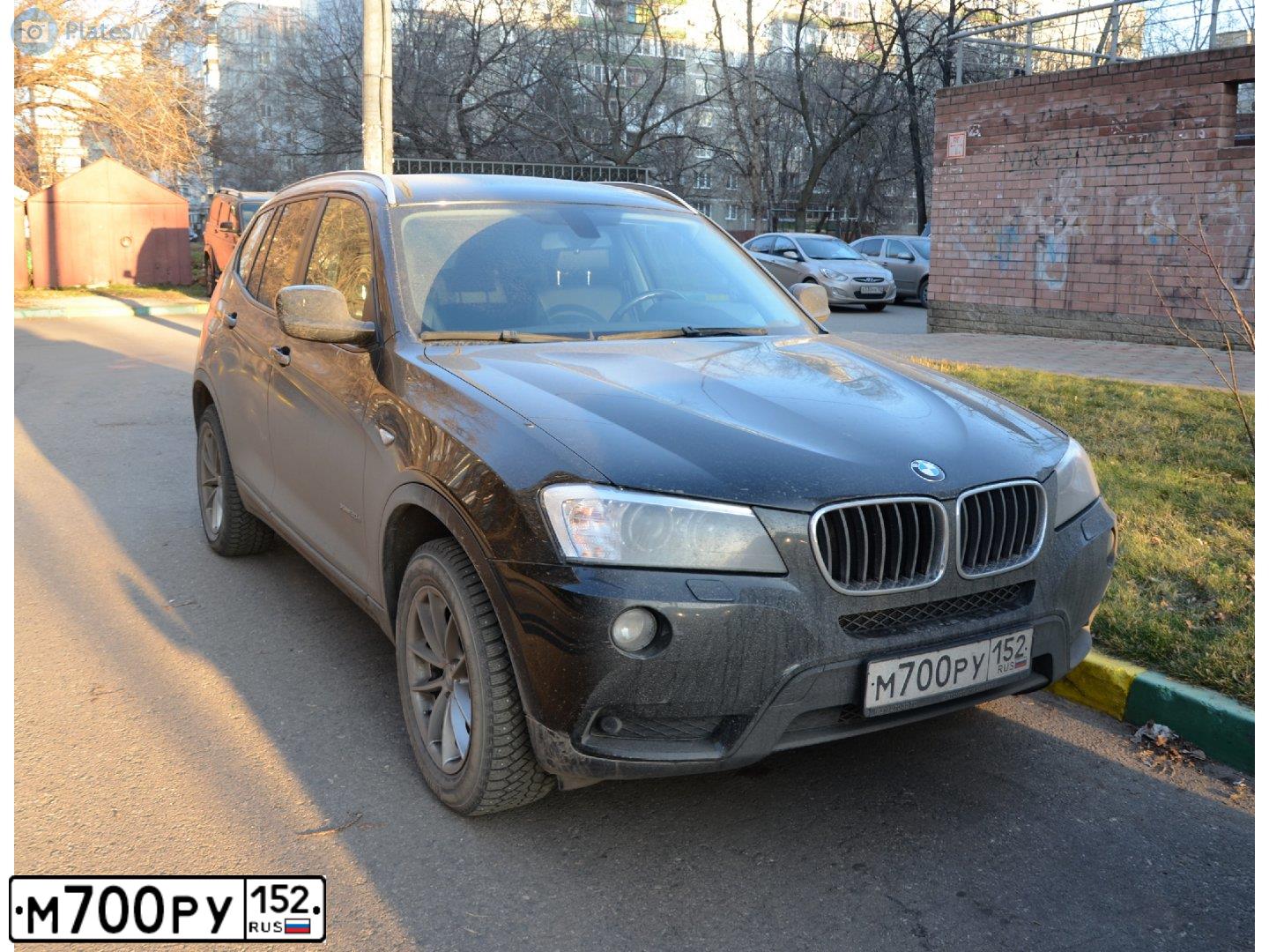 Фото автомобиля BMW X3, 2013 — госномер Р074УК126. Цвет: ЧЕРНЫЙ