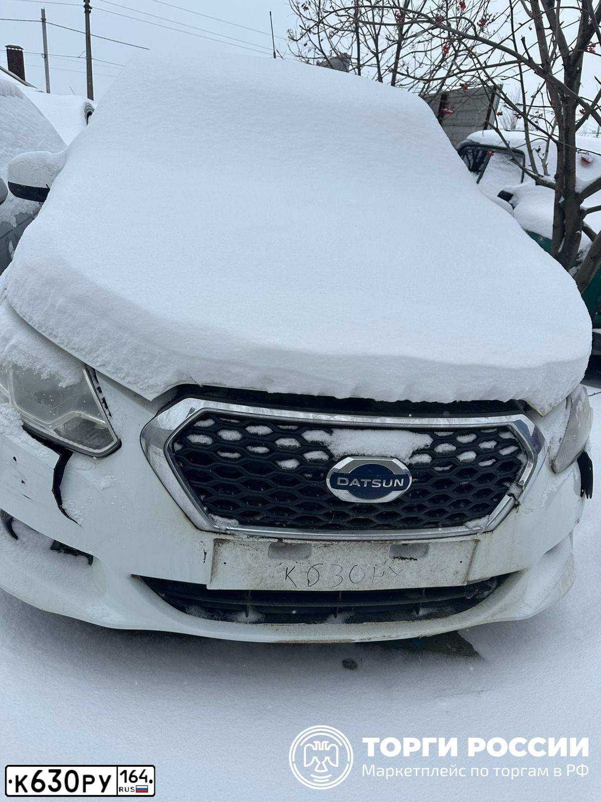 Фото автомобиля DATSUN ON-DO, 2018 — госномер К630РУ164. Цвет: Белый