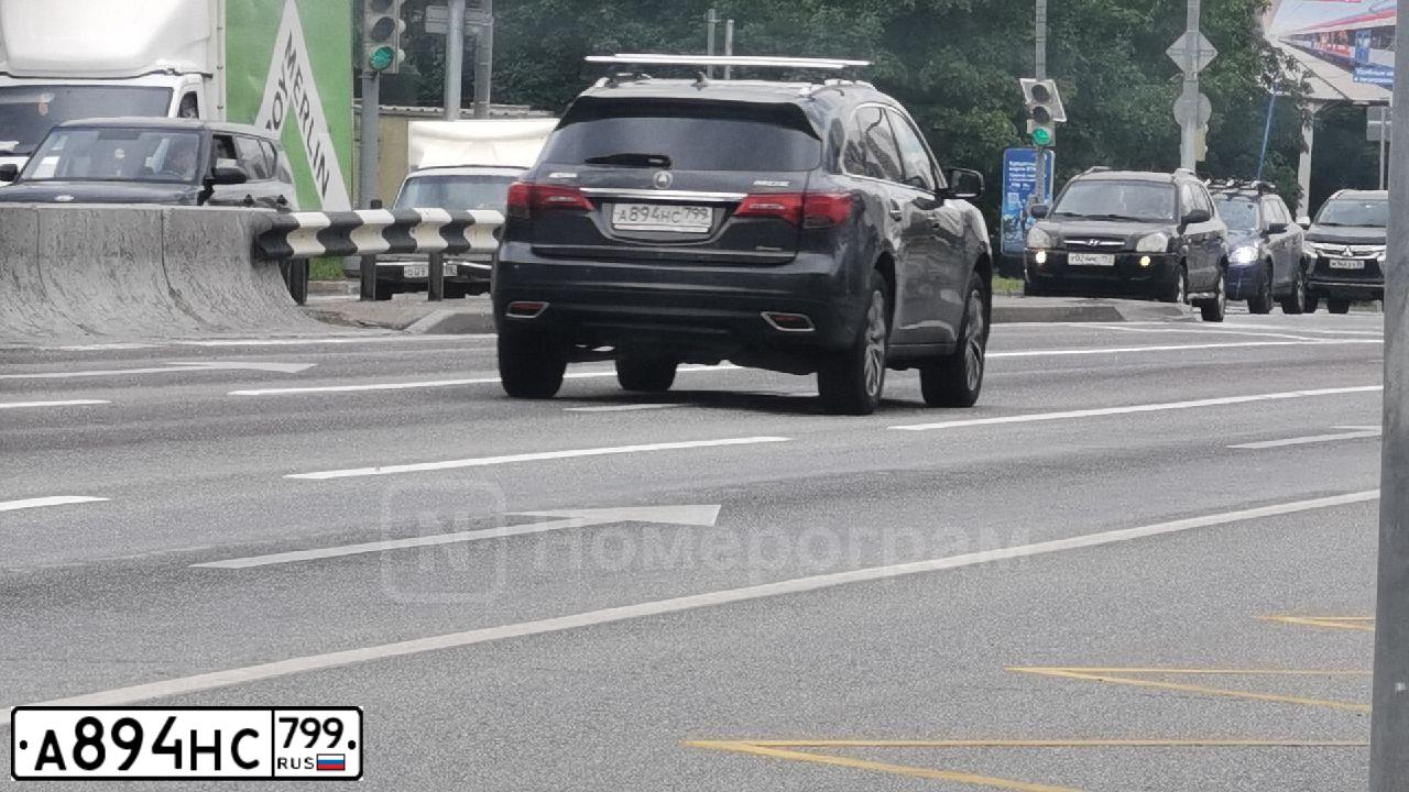 Фото автомобиля ACURA MDX, 2014 — госномер А894НС799. Цвет: СЕРЫЙ ТЕМНЫЙ