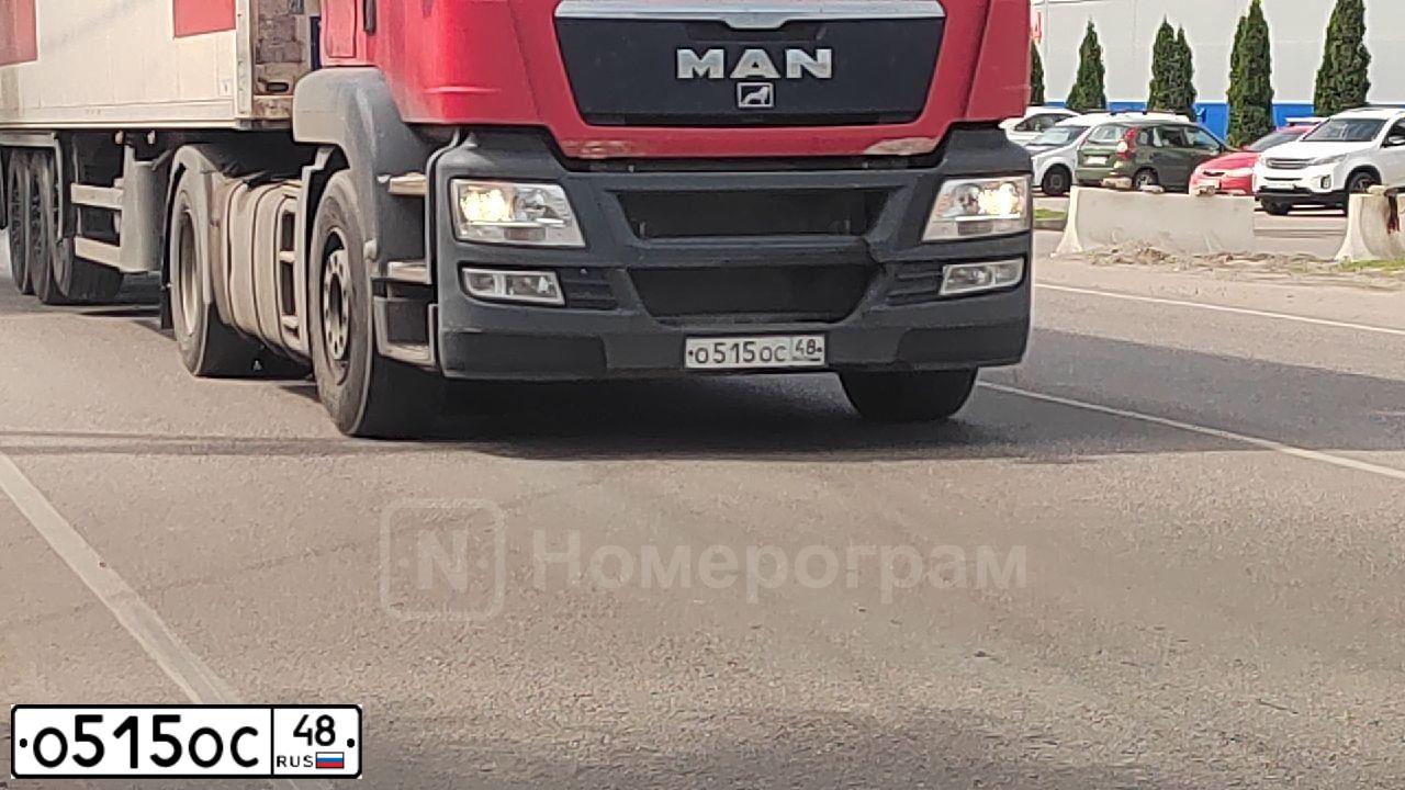 Фото автомобиля MAN TGS 18.XXX /4X2/, 2011 — госномер О515ОС48. Цвет: Красный