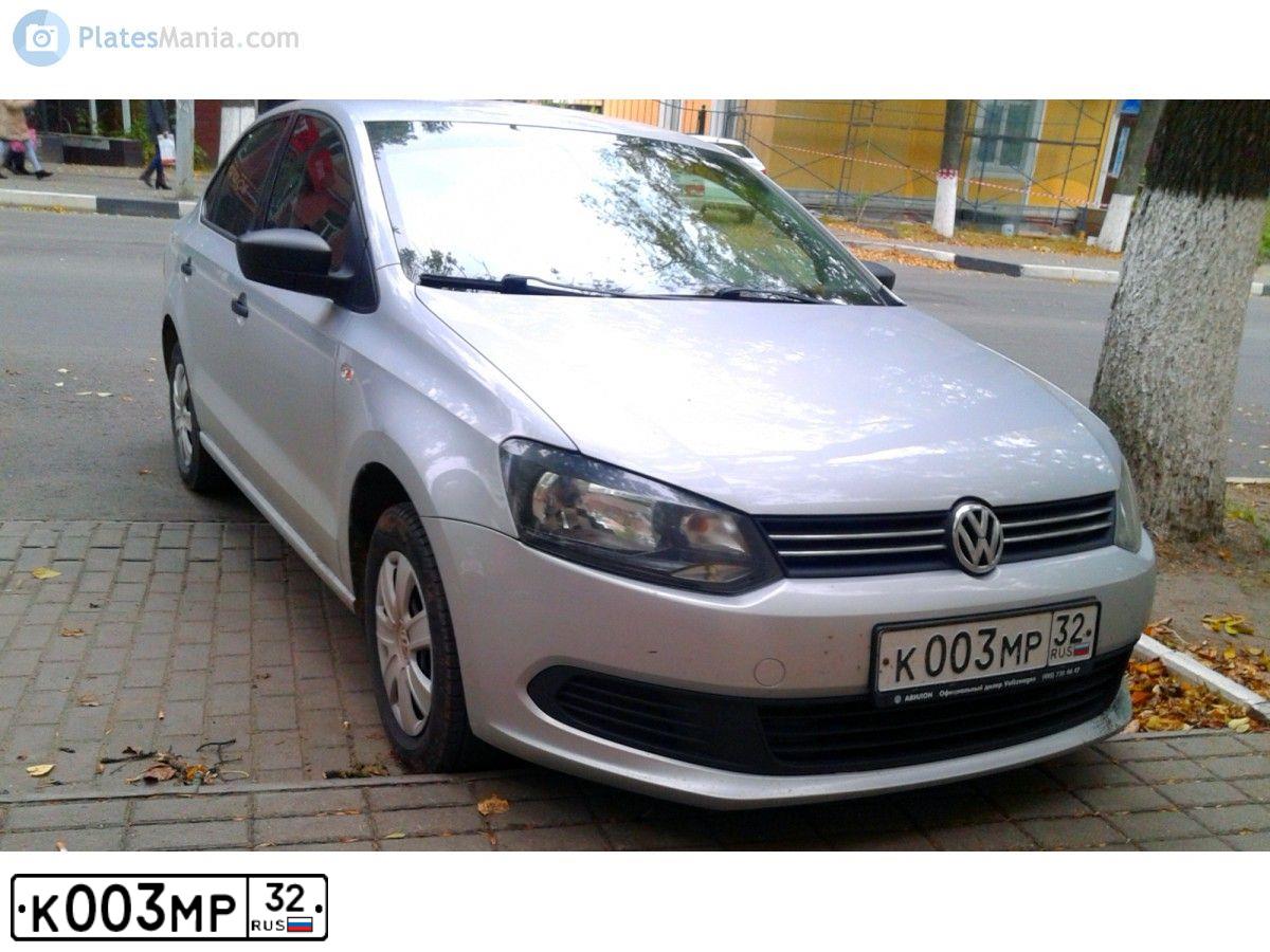 Фото автомобиля VOLKSWAGEN POLO, 2014 — госномер Н129ОМ32. Цвет: серебристый