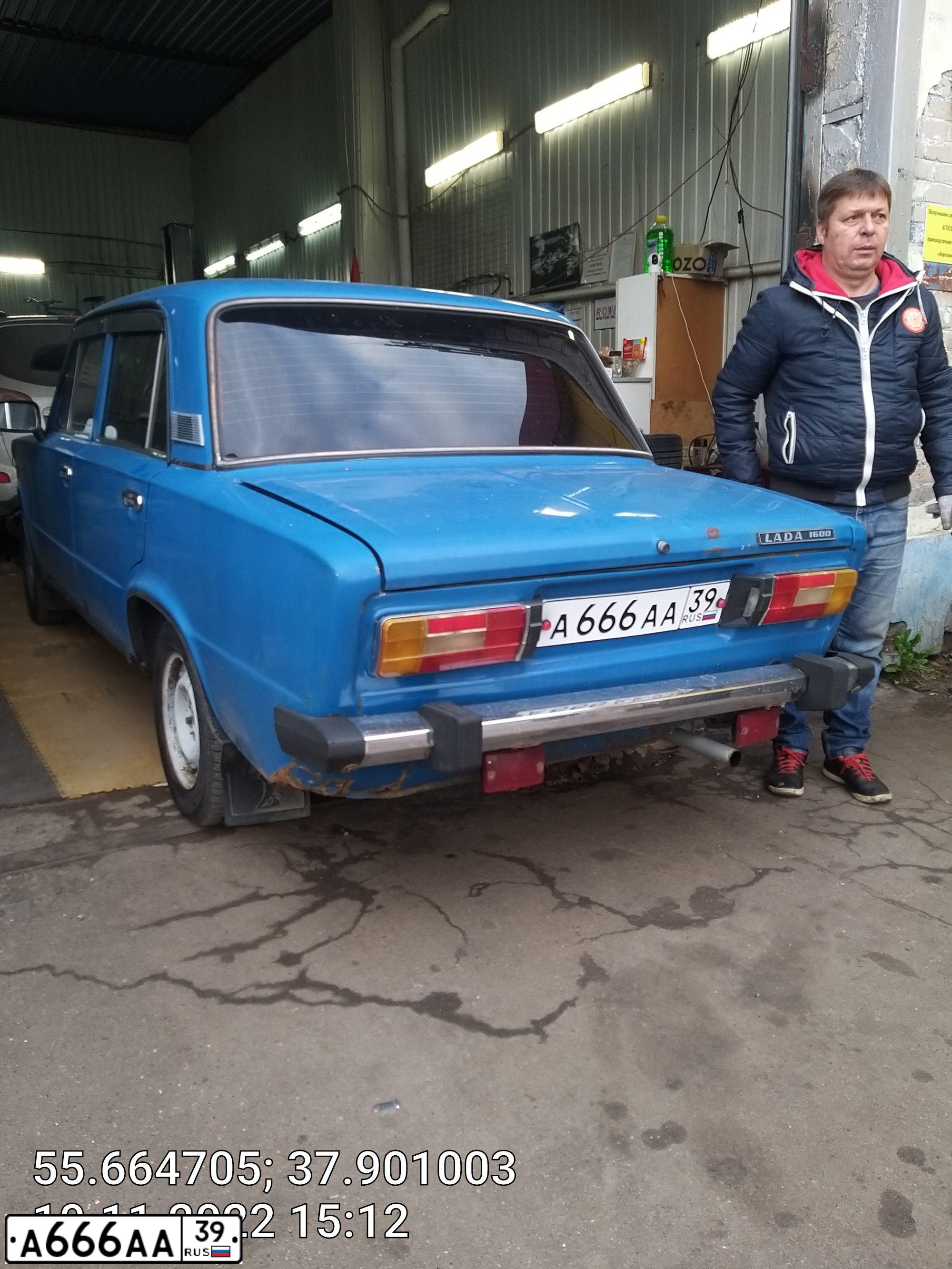 Фото автомобиля ВАЗ 21061, 1986 — госномер А666АА39. Цвет: синий