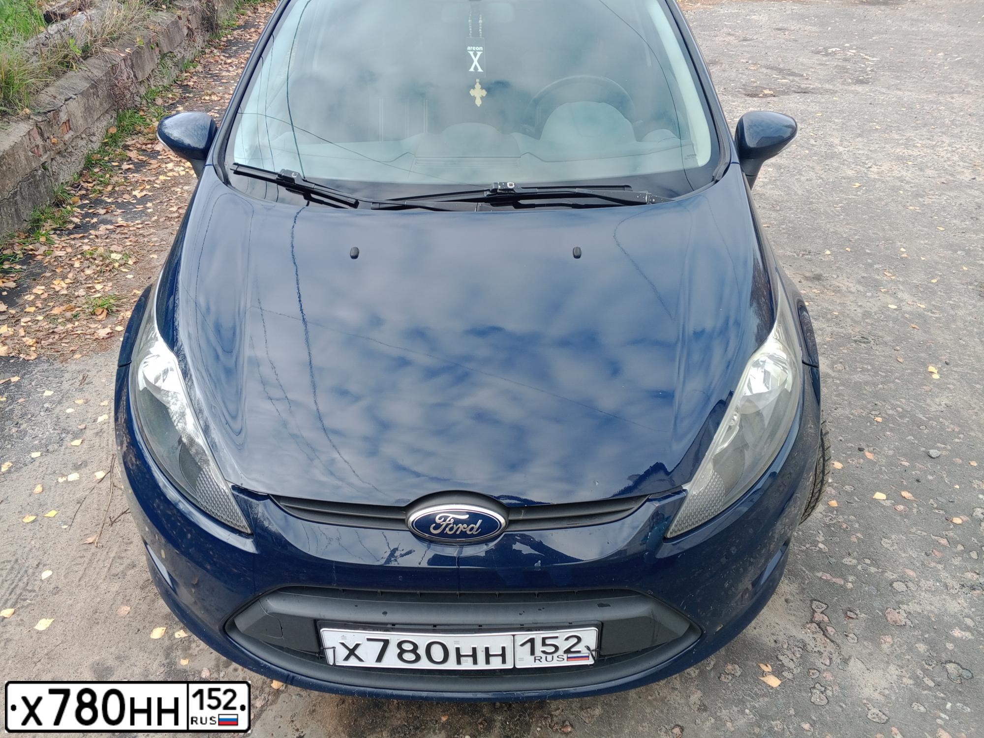Фото автомобиля FORD FIESTA / ASPIRE, 2008 — госномер Х780НН152. Цвет: Темно-синий