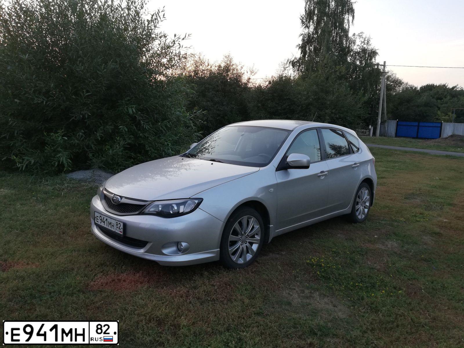 Фото автомобиля SUBARU IMPREZA, 2008 — госномер С601ЕЕ761. Цвет: Серебристый