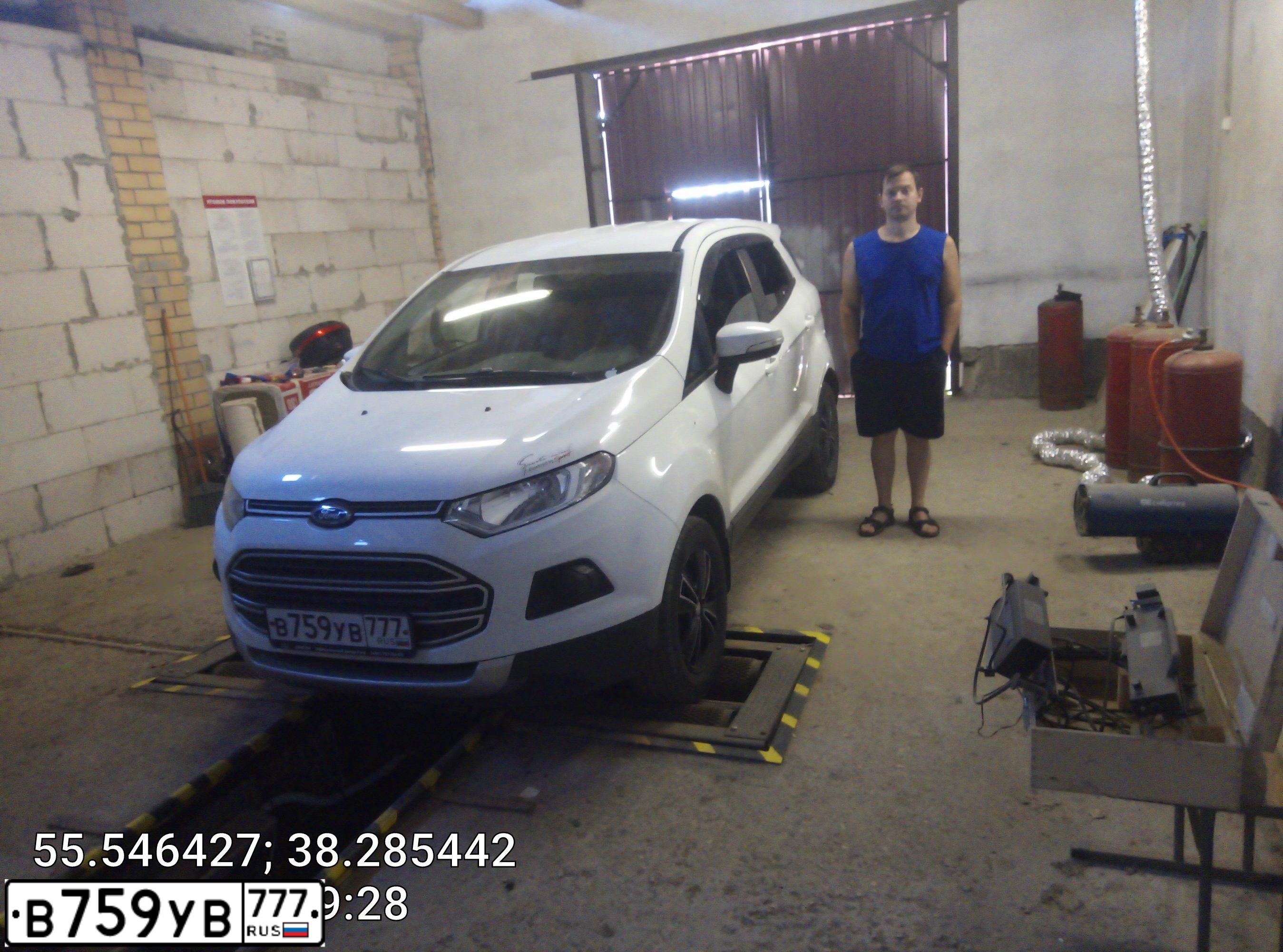 Фото автомобиля FORD ECOSPORT, 2016 — госномер В759УВ777. Цвет: Белый
