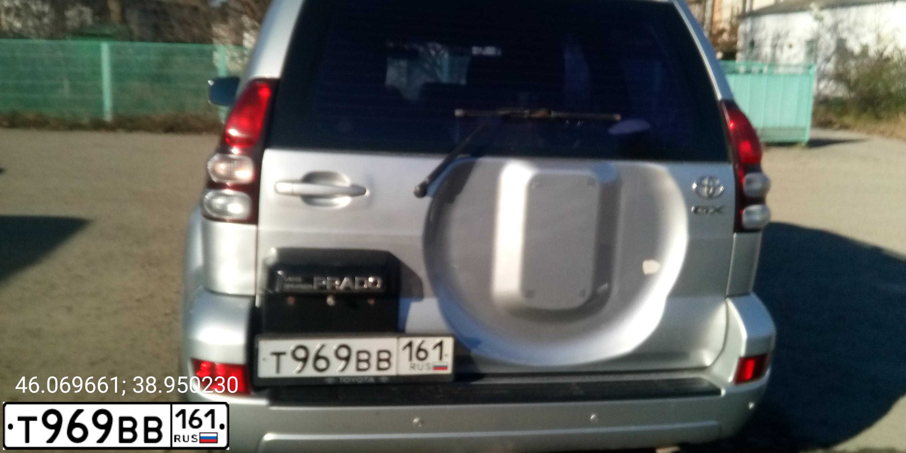 Фото автомобиля TOYOTA LANDCRUISER, 2008 — госномер Т969ВВ161. Цвет: СЕРЕБРИСТЫЙ МЕТАЛЛИК