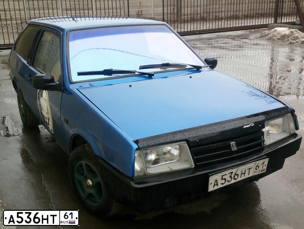 Фото автомобиля LADA 2108 SAMARA, 1997 — госномер А536НТ61. Цвет: синий