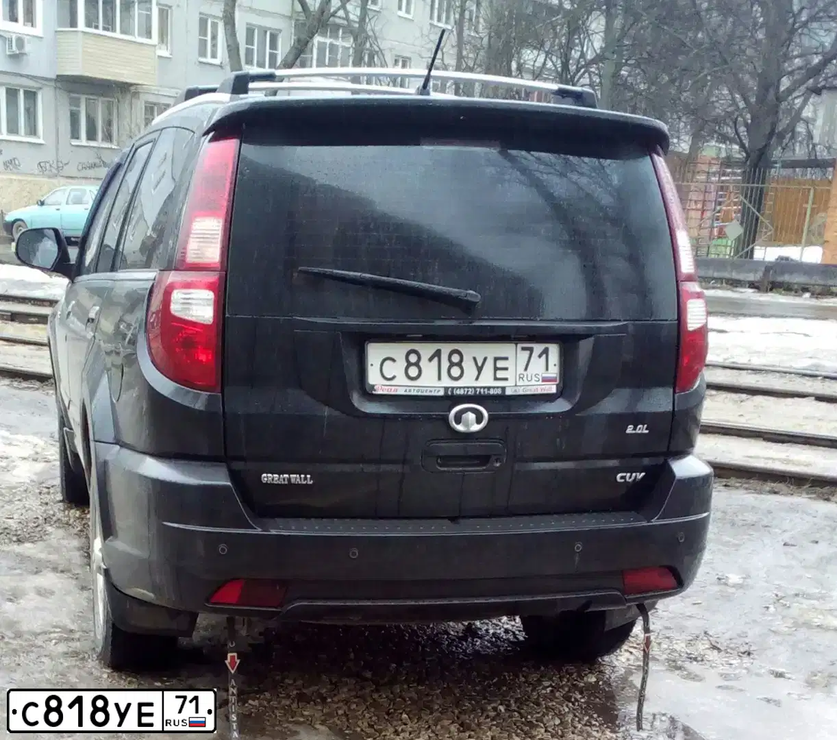 Фото автомобиля NISSAN X-TRAIL, 2011 — госномер С818УЕ71. Цвет: ЧЕРНЫЙ
