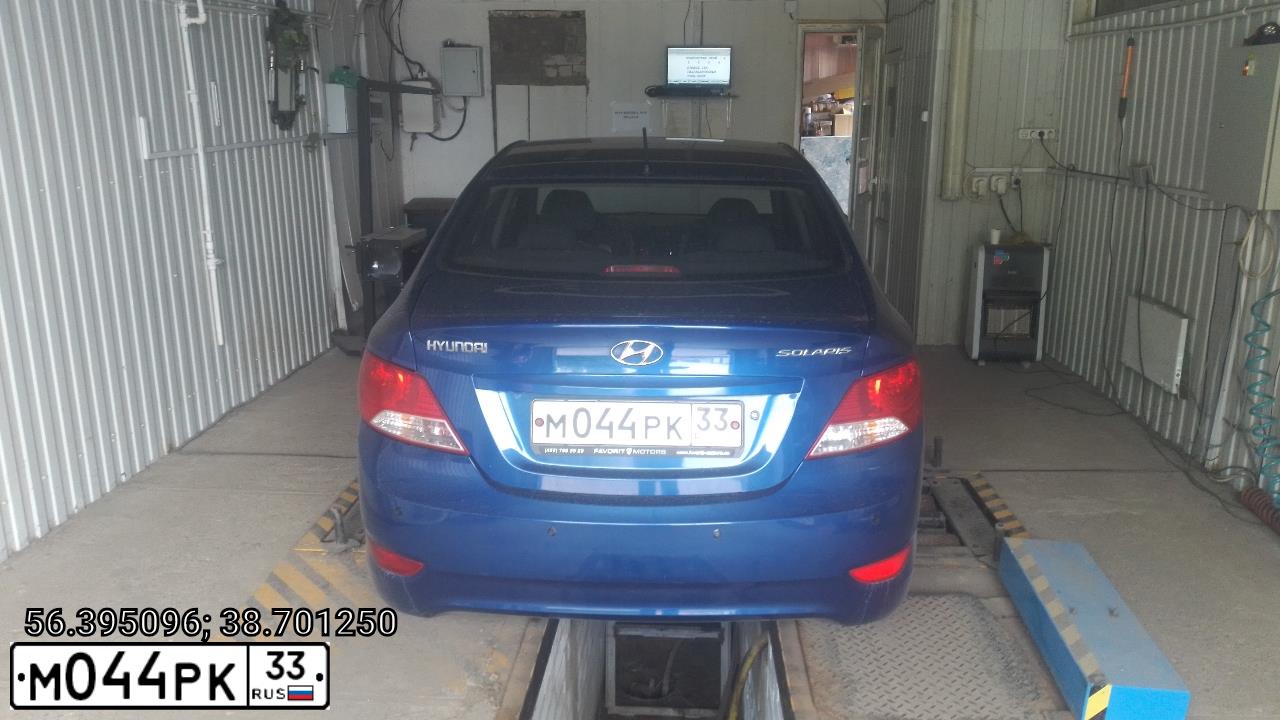 Фото автомобиля HYUNDAI SOLARIS, 2011 — госномер В505АХ155