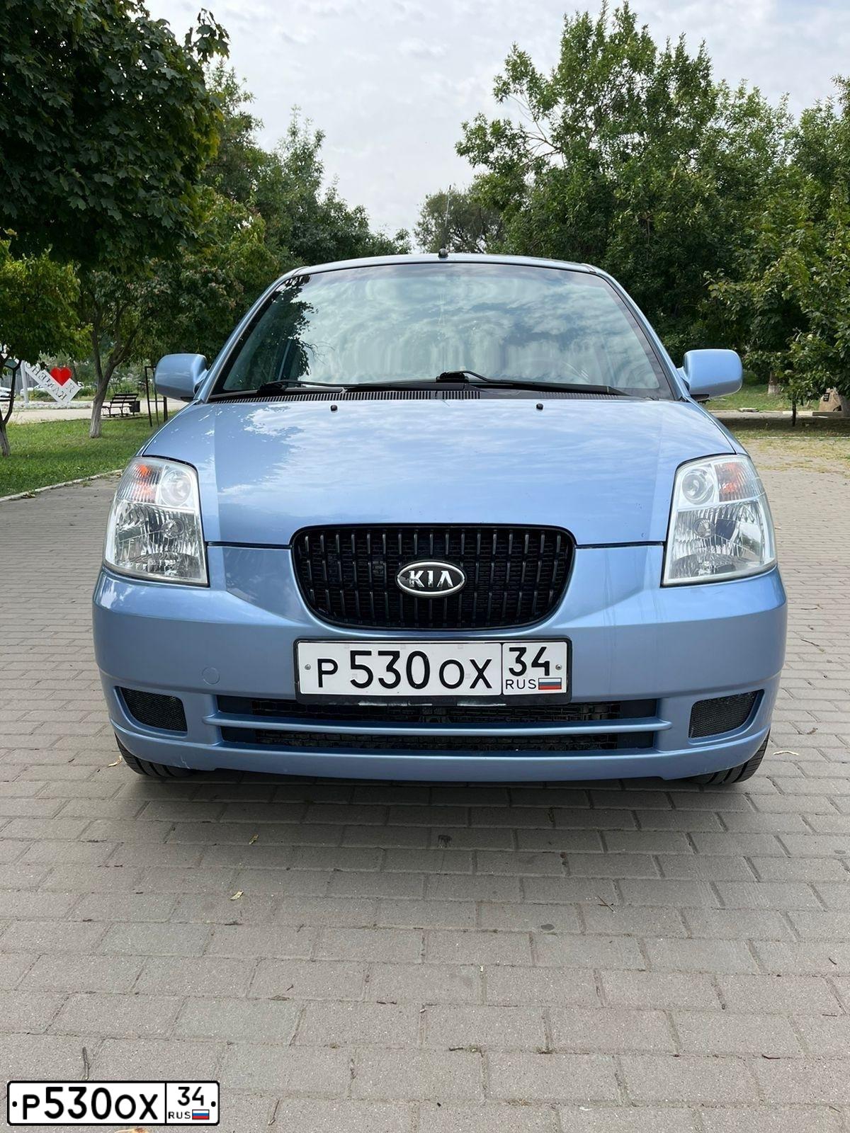 Фото автомобиля KIA PICANTO, 2007 — госномер О735МО761. Цвет: Светло-Серо-Голубой