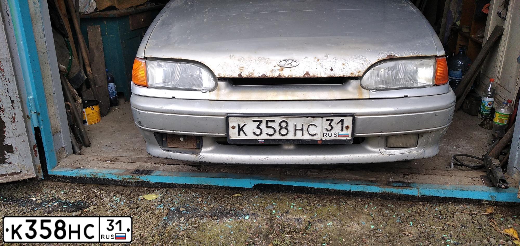 Фото автомобиля LADA 2113 SAMARA, 2007 — госномер К358НС31. Цвет: Светло-Серебристый металлик