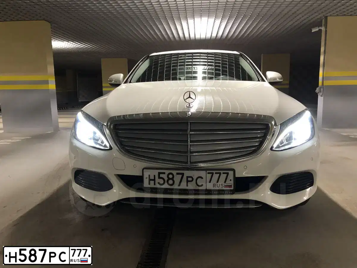 Фото автомобиля MERCEDES C-KLASSE, 2015 — госномер Н587РС777. Цвет: БЕЛЫЙ