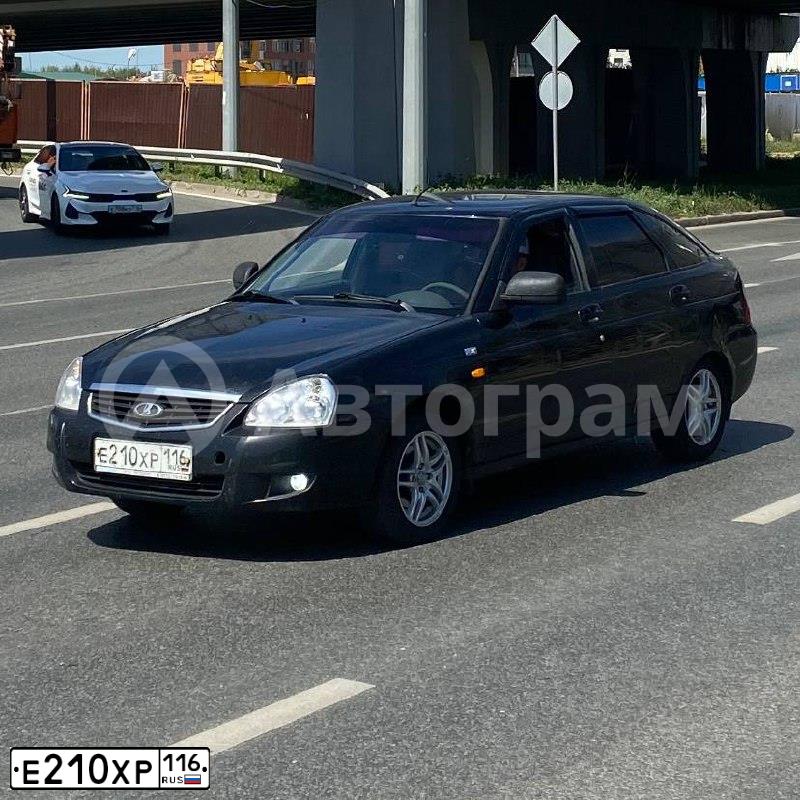 Фото автомобиля LADA 2172 PRIORA, 2012 — госномер М350ВЕ716. Цвет: Сине-Черный