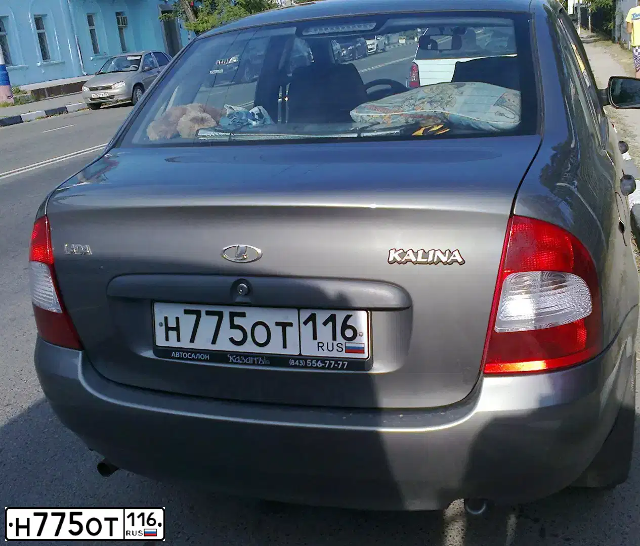 Фото автомобиля LADA 1118 KALINA, 2011 — госномер А199РР164. Цвет: Темно-серый металлик