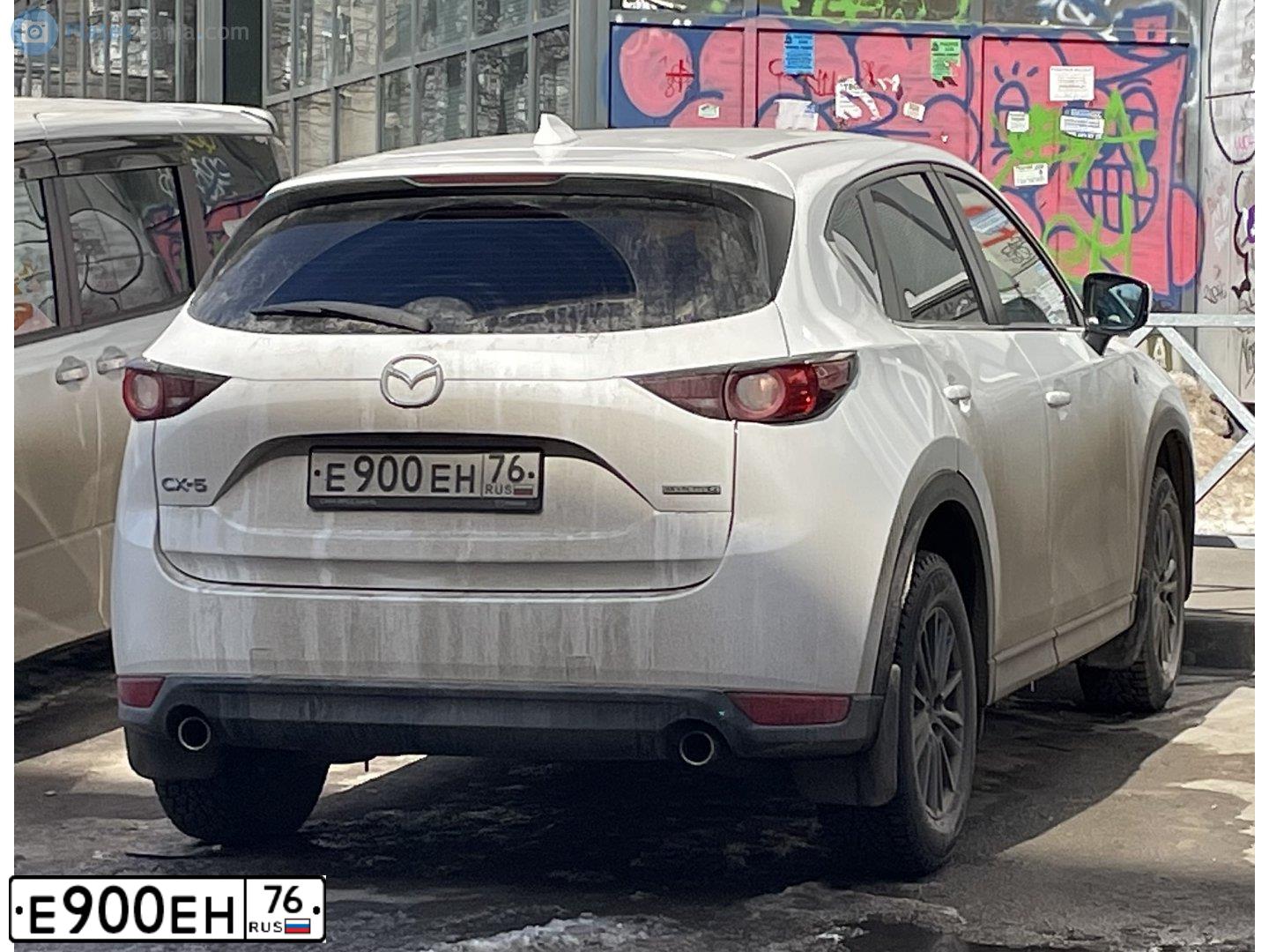 Фото автомобиля МАЗДА CX-5, 2021 — госномер А550УР76. Цвет: Белый