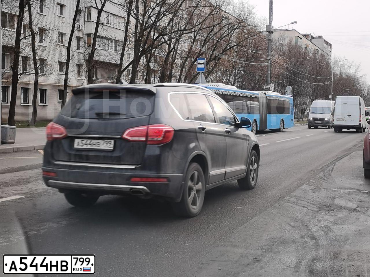 Фото автомобиля HAVAL H6, 2018 — госномер А544НВ799. Цвет: ЧЕРНЫЙ