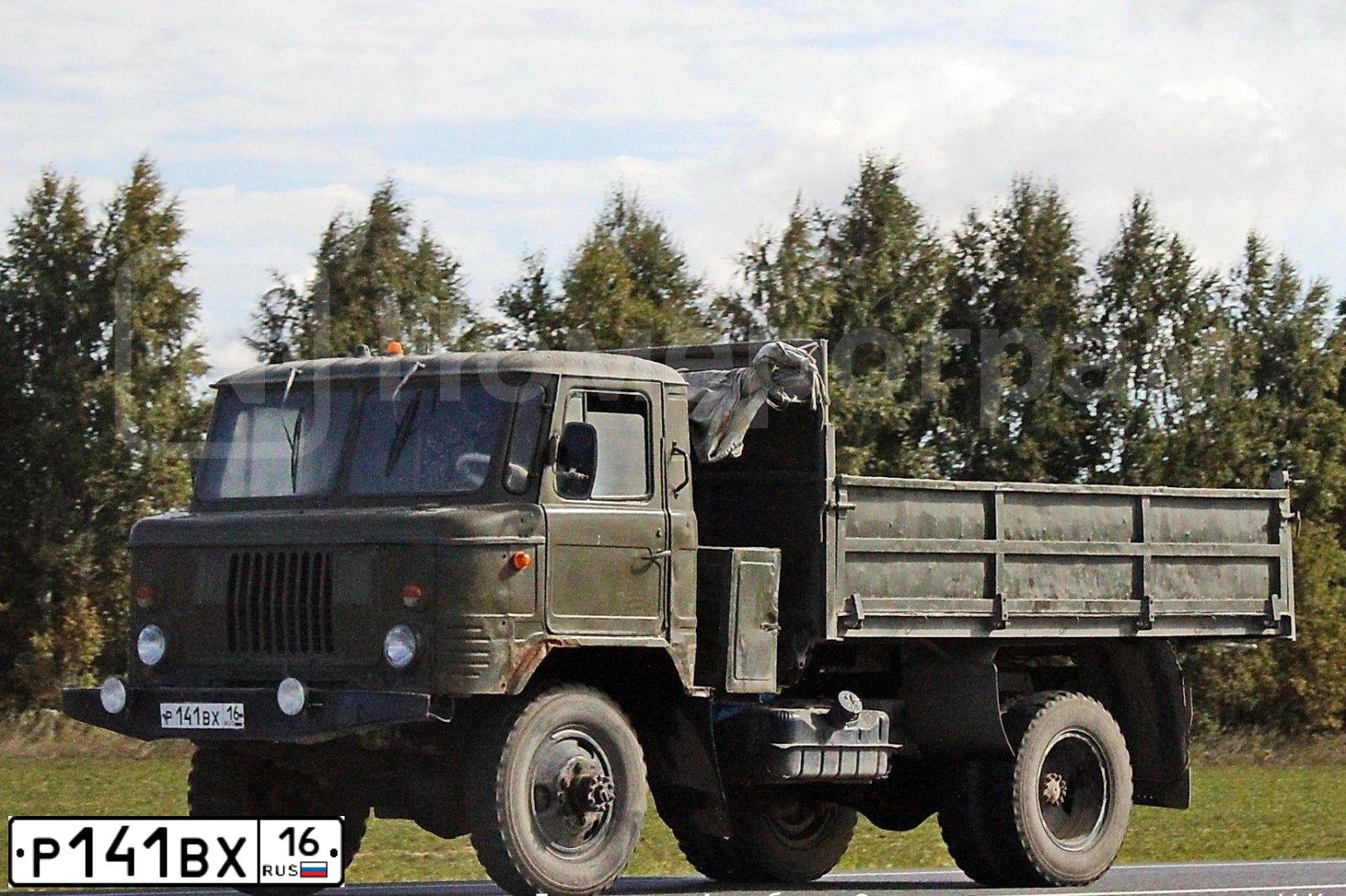 Фото автомобиля GAZ 66, 1992 — госномер Р141ВХ16. Цвет: ЗЕЛЕНЫЙ