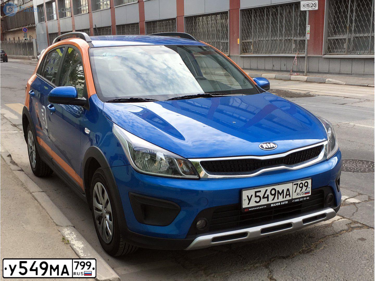 Фото автомобиля KIA RIO, 2018 — госномер А418ТК51. Цвет: синий
