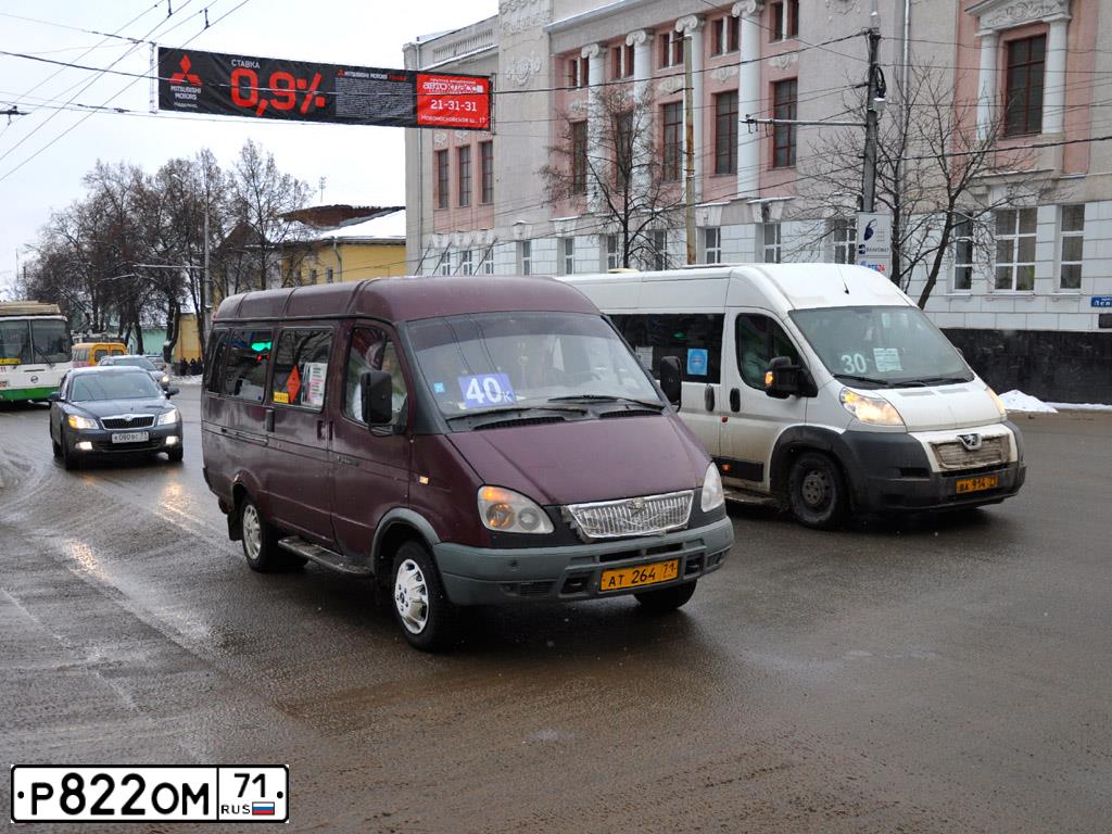 Фото автомобиля GAZ 2705 EL, 2004 — госномер Р822ОМ71. Цвет: ГРАНАТ