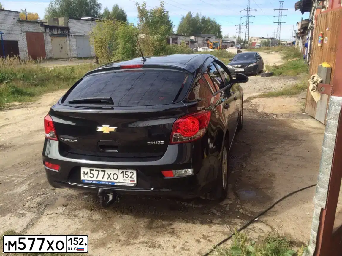 Фото автомобиля CHEVROLET CRUZE, 2013 — госномер М577ХО152. Цвет: ЧЕРНЫЙ