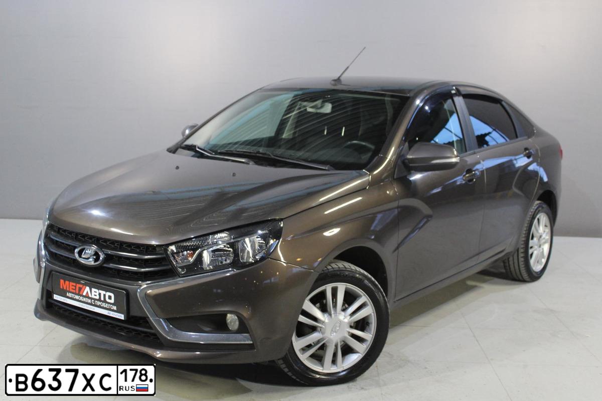 Фото автомобиля LADA VESTA, 2016 — госномер В637ХС178. Цвет: Коричневый