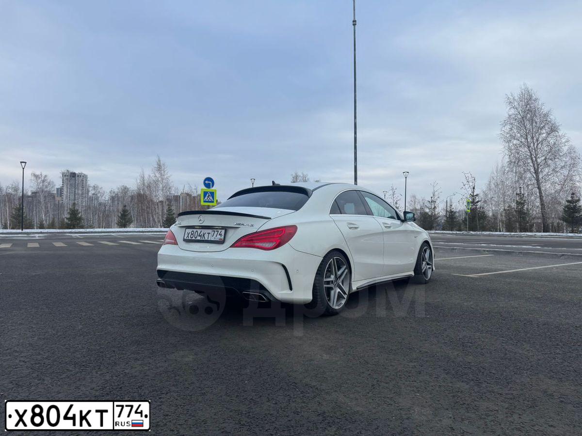 Фото автомобиля MERCEDES CLA-KLASSE, 2015 — госномер Х804КТ774. Цвет: Белый