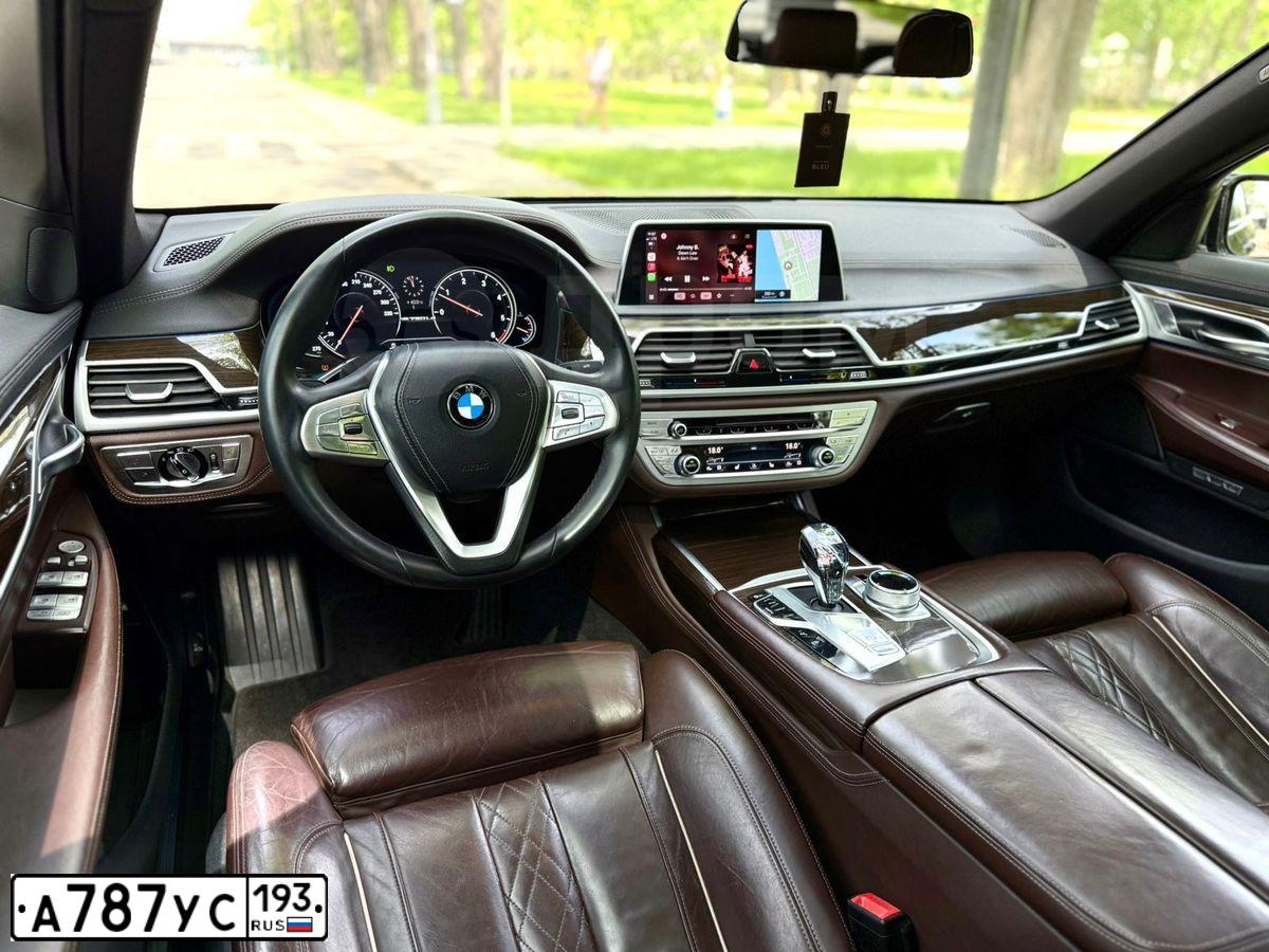 Фото автомобиля BMW SERIE 7, 2017 — госномер А787УС193. Цвет: ЧЕРНЫЙ