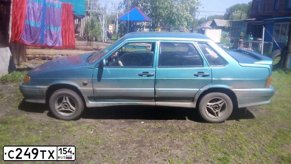 Фото автомобиля LADA 2115 SAMARA, 2001 — госномер С249ТХ154. Цвет: СЕРЕБРИСТЫЙ ЗЕЛЕНО-ГОЛУБОЙ