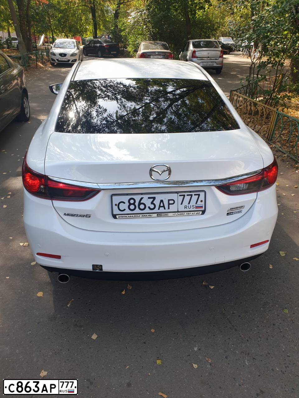 Фото автомобиля MAZDA 6, 2013 — госномер М480ОО790. Цвет: Белый