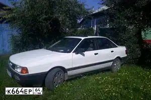 Фото автомобиля AUDI I 80, 1990 — госномер В716НА164. Цвет: БЕЛЫЙ