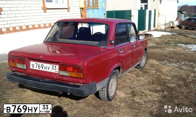 Фото автомобиля LADA 2107, 2001 — госномер Н495СР33. Цвет: КРАСНЫЙ