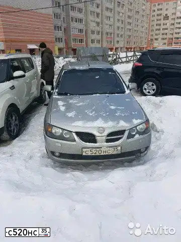 Фото автомобиля NISSAN ALMERA, 2005 — госномер С520НС35. Цвет: серебристый