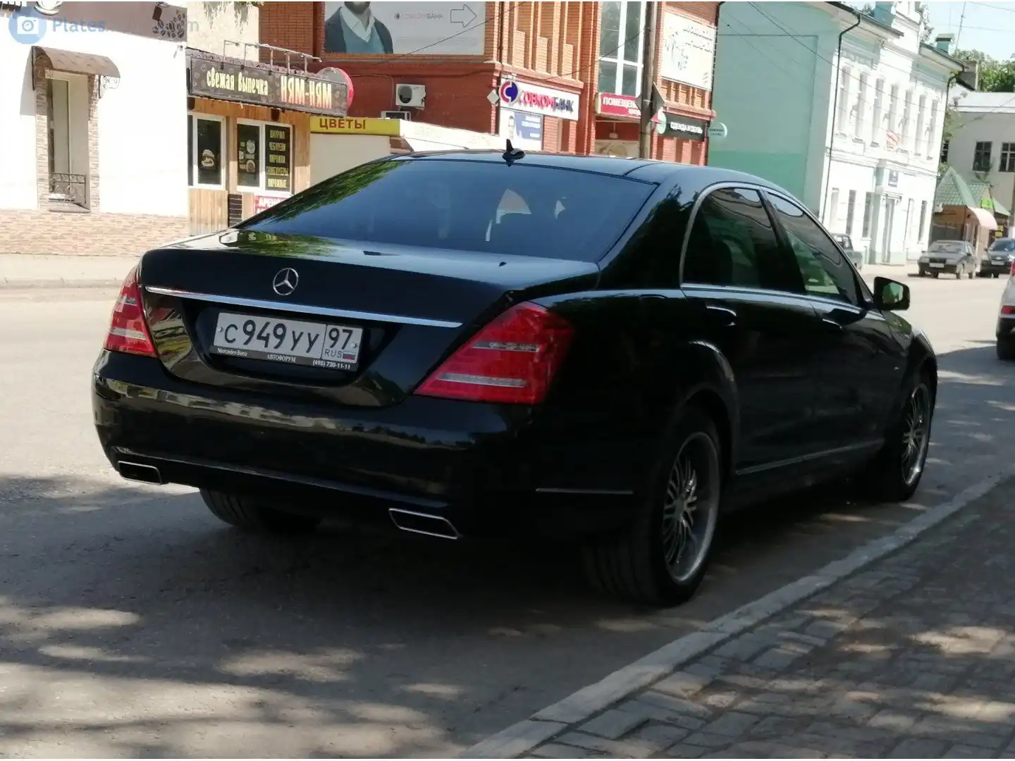 Фото автомобиля MERCEDES S-KLASSE, 2011 — госномер С949УУ97. Цвет: ЧЕРНЫЙ