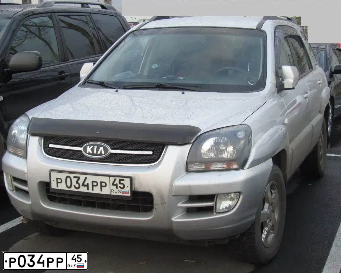 Фото автомобиля KIA КIА SРОRТАGЕ, 2008 — госномер Р034РР45. Цвет: СЕРЕБРИСТЫЙ