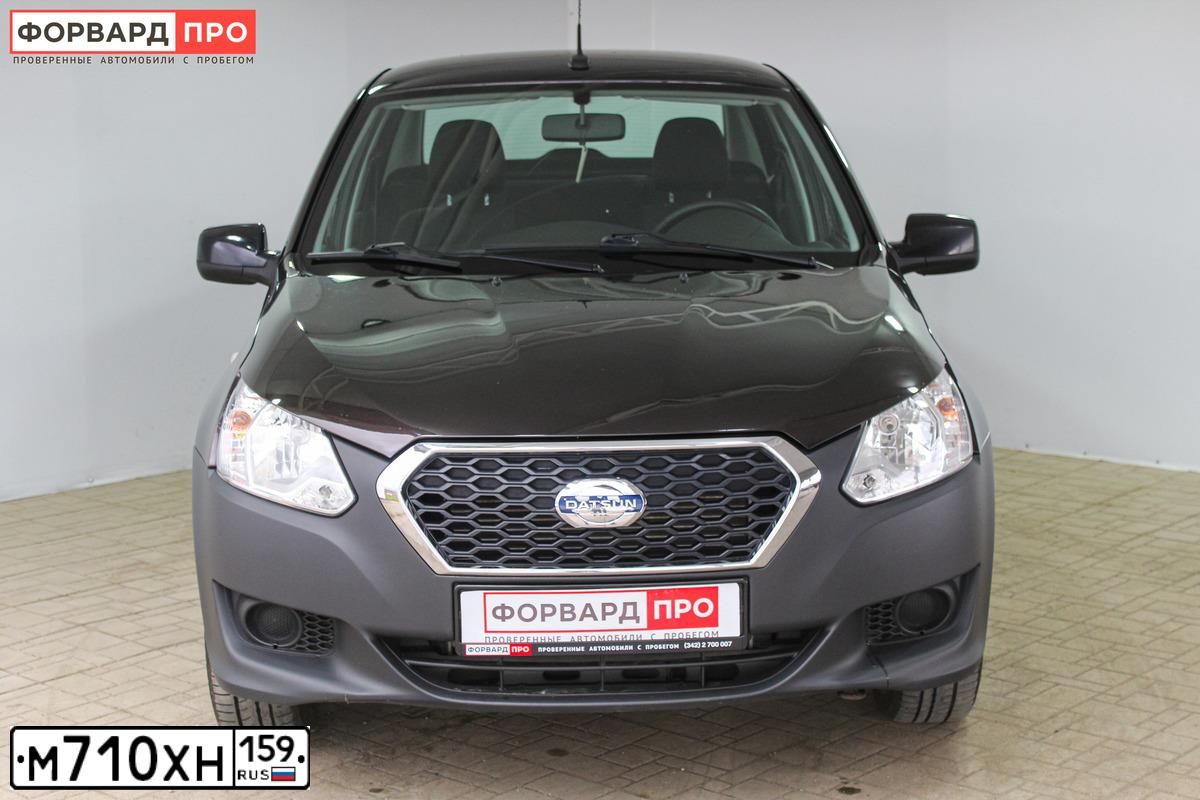 Фото автомобиля DATSUN ON-DO, 2019 — госномер М710ХН159. Цвет: Коричневый