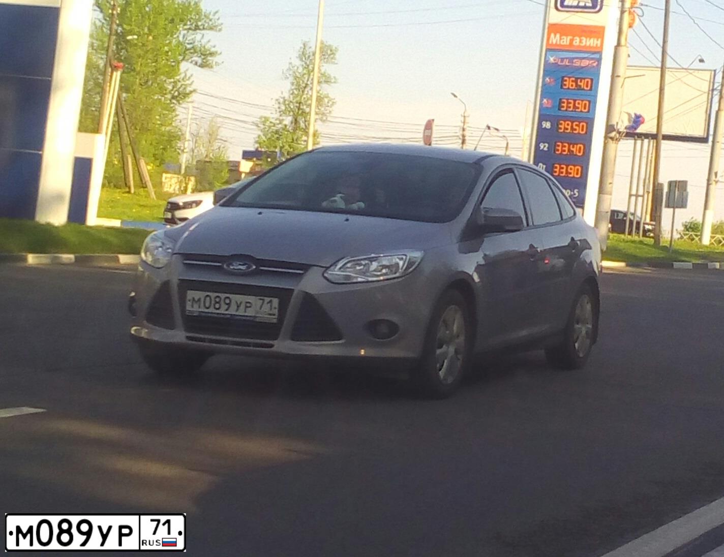 Фото автомобиля FORD FOCUS, 2013 — госномер М089УР71. Цвет: СЕРО-ГОЛУБОЙ