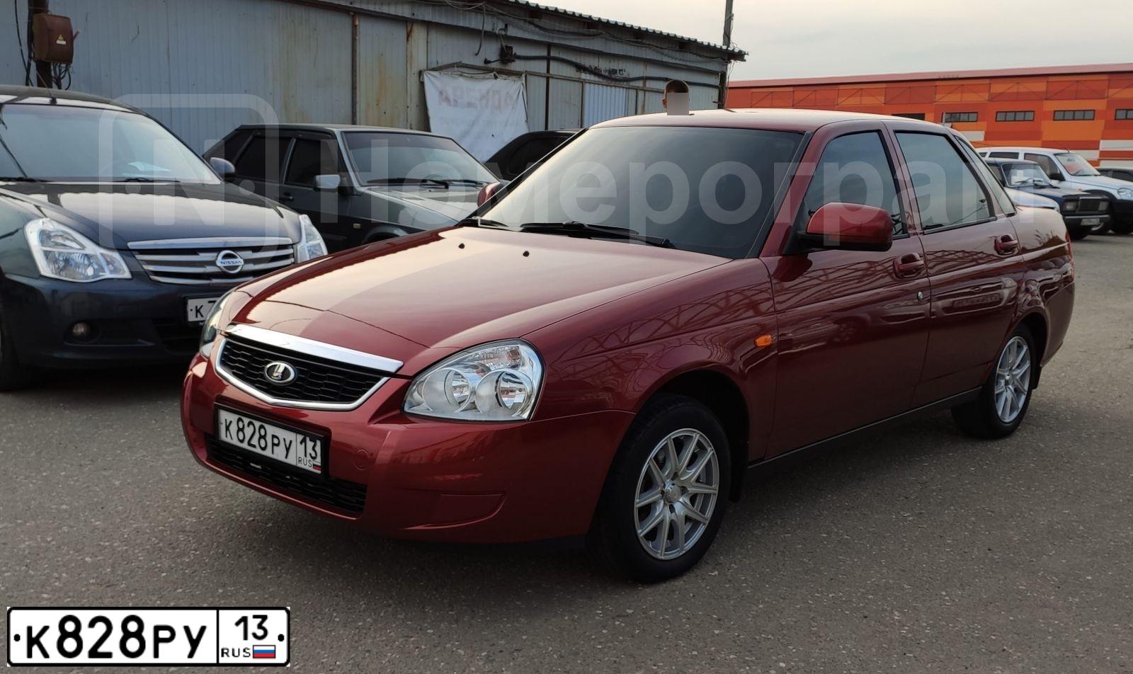 Фото автомобиля LADA 2170 PRIORA, 2017 — госномер С080СР152. Цвет: Красный