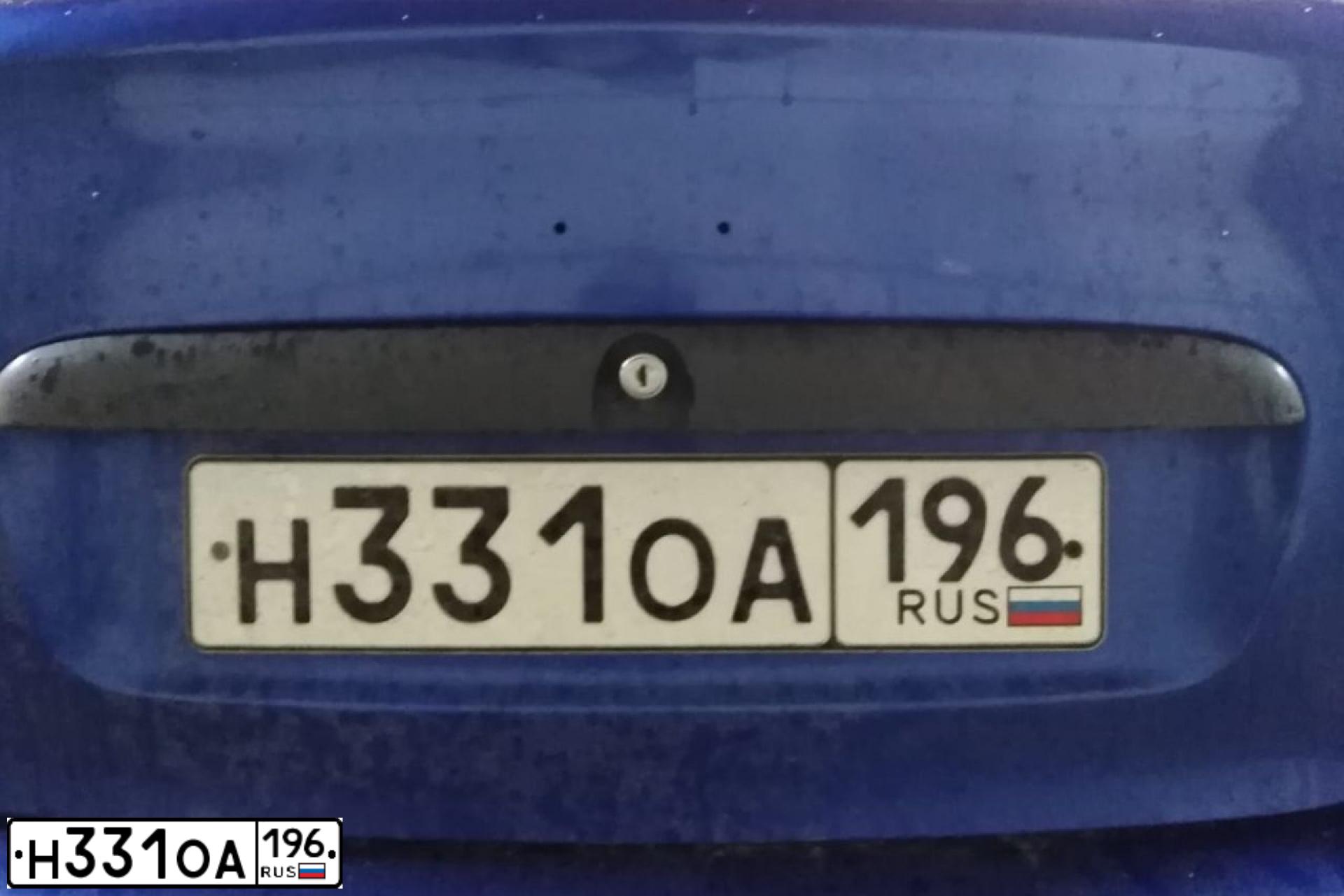 Фото автомобиля LADA 1118 KALINA, 2007 — госномер Н331ОА196. Цвет: синий