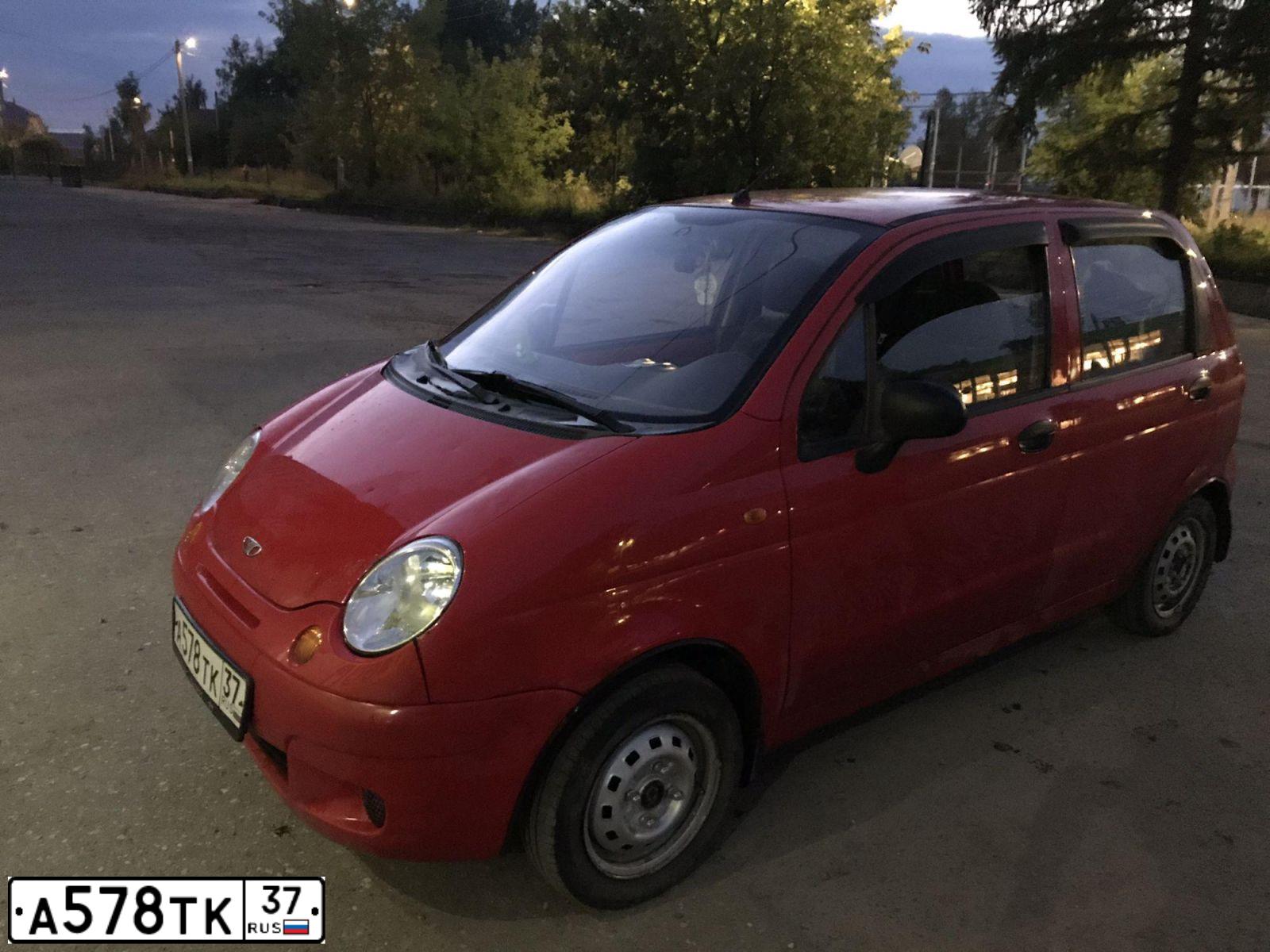 Фото автомобиля DAEWOO MATIZ, 2010 — госномер А578ТК37. Цвет: ЯРКО-КРАСНЫЙ