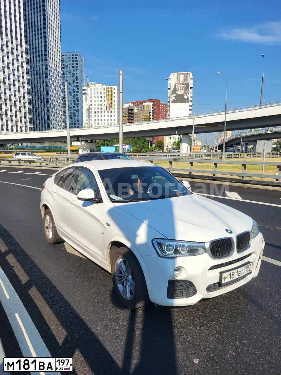 Фото автомобиля BMW X4, 2015 — госномер М181ВА197. Цвет: БЕЛЫЙ