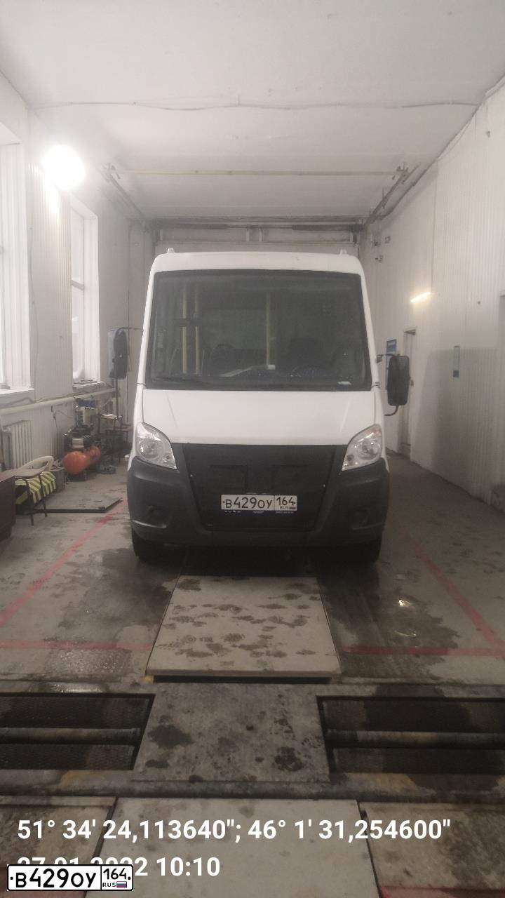 Фото автомобиля GAZ GAZEL NEXT, 2019 — госномер В429ОУ164. Цвет: Белый