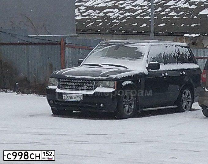 Фото автомобиля LANDROVER RANGE ROVER, 2008 — госномер С998СН152. Цвет: ЧЕРНЫЙ