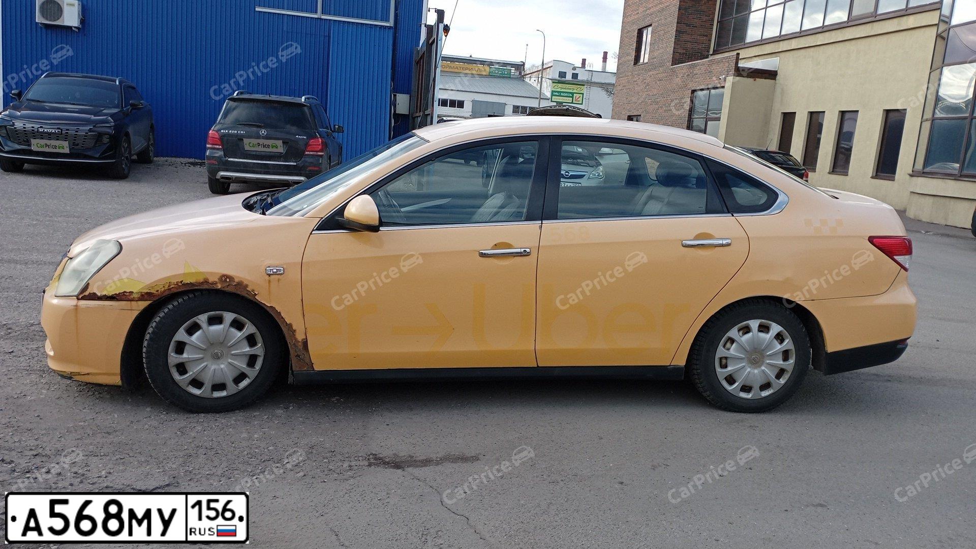 Фото автомобиля NISSAN ALMERA /AVTOVAZ/, 2016 — госномер А568МУ156. Цвет: ЖЁЛТЫЙ