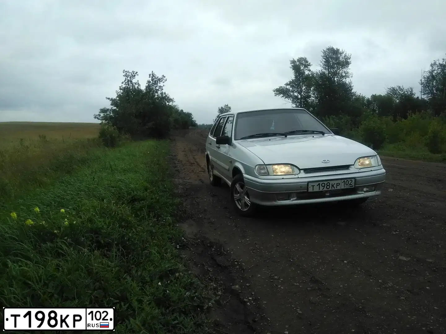 Фото автомобиля LADA 2114 SAMARA, 2011 — госномер Е338РА702. Цвет: Светло-Серебристый металлик