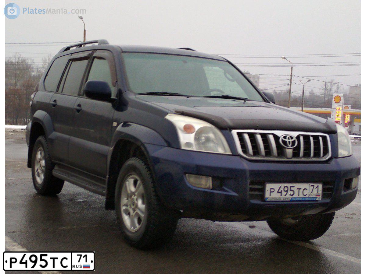 Фото автомобиля TOYOTA LANDCRUISER, 2006 — госномер Р495ТС71. Цвет: ТЕМНО-СЕРЫЙ